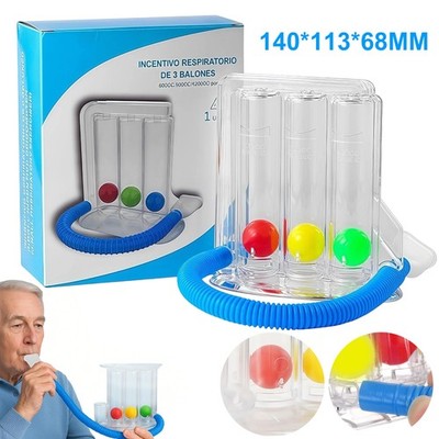 Lungentrainer Atemübungsgerät 3-Ball System für Atemtherapie und Sprachtraining