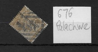 BECHUANALAND (BRITISH) 1893 1895 2d BISTRE WITH 676 (PALACHWE) NUMERAL. (H256)