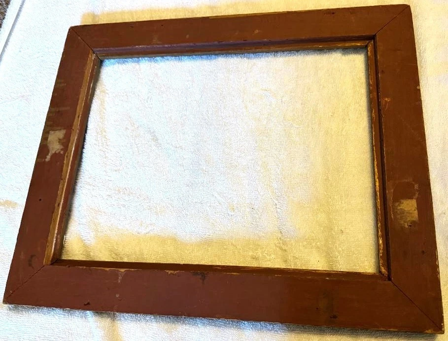 Antiguo marco dorado en tono dorado, 17,5 por 14,5 pulgadas Foto 4 de 4