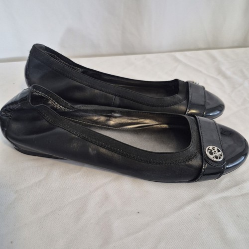 Coach Chelsea Cuero Negro Puntera Ballet Pisos Mujer’s 9M. NUEVO - Imagen 2 de 10