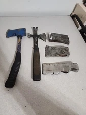 STANLEY, COLEMAN, EMERGENCY ESCAPE AXE HATCHET MULTI-TOOL HATCHET HEADS LOT OF 5