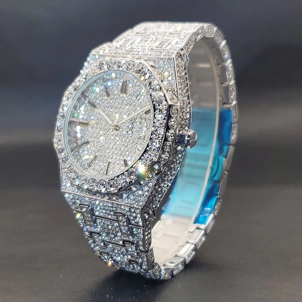 時計 Iced out Watch with Moissanite BRAND NEW 2025 Men ICED OUT MOISSANITE/DIAMOND SIMULATED Luxury