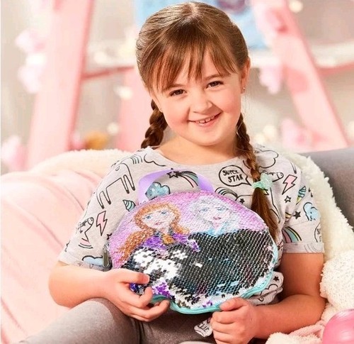 Disney Frozen Sequin Secret Cushion,Girls Christmas gift - Picture 3 of 4