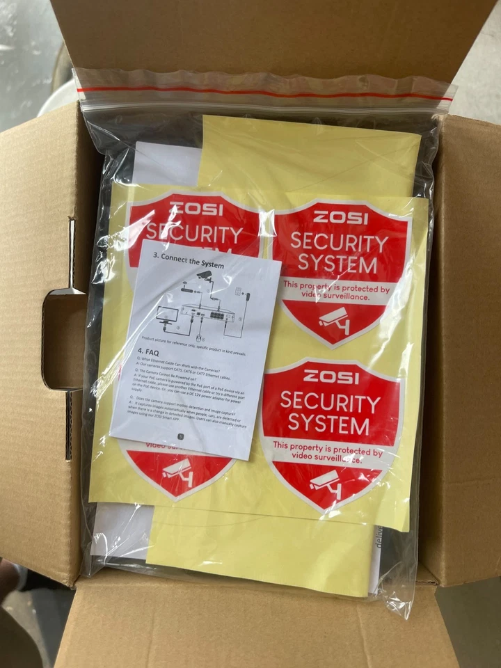 Zosi 4 Pack 5MP 3K  Ad PoE Wired IP Security Camera 4IPC-4295P-B-C New - Image 2 of 4