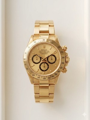 Rolex Zenith Daytona 16528 L Serial 18K Yellow Gold Champagne Dial 40mm