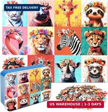 Beautiful Wild Animals Puzzles for Kids Ages 4-8, 100 Pieces Jigsaw Puzz