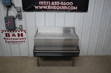 Glastender DBA-36 Stainless Steel 36" x 24" Under Bar Drainboard w/ Speed Rail