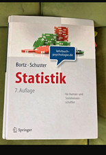 Statistik Bortz/Schuster 7. Auflage Lehrbuch ...