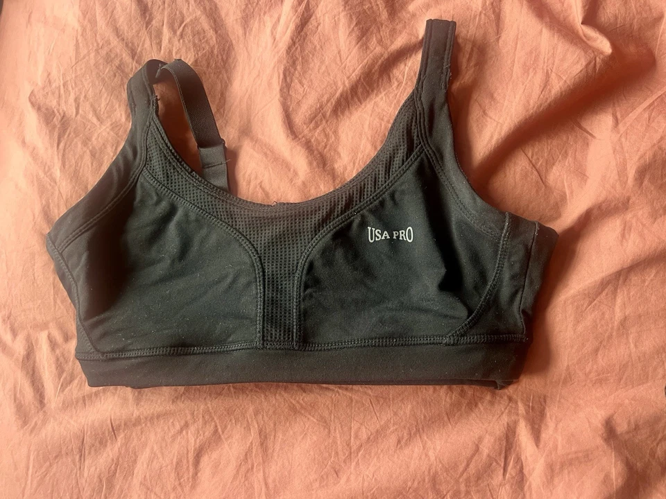 USA PRO Brassière de sport Femme Noir INT S - Photo 1/3