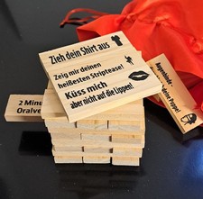 Wackelturm Pärchenspiel • Erotisches Spiel für Erwachsene • Lustiges Trinkspiel