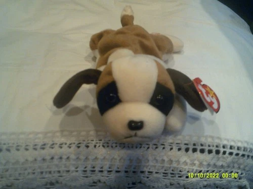 Vtg. Ty Beanie Baby Bernie the Saint Bernard-org tags-DOB 10/3/96