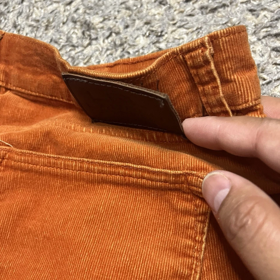LRL Lauren Jeans Co Ralph Lauren Mujer 4P Naranja Clásico Pana Recta Foto 4 de 4
