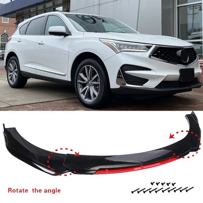 Black+Red For Acura RDX 2010-2023 Front Bumper Lip Splitter Spoiler Body Kit