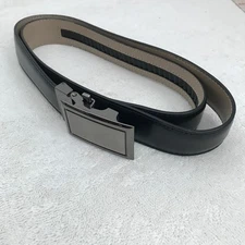 Genuine Leather Mens Ratchet Belt Belts 46" For Men Adjustable Automatic Buckle
