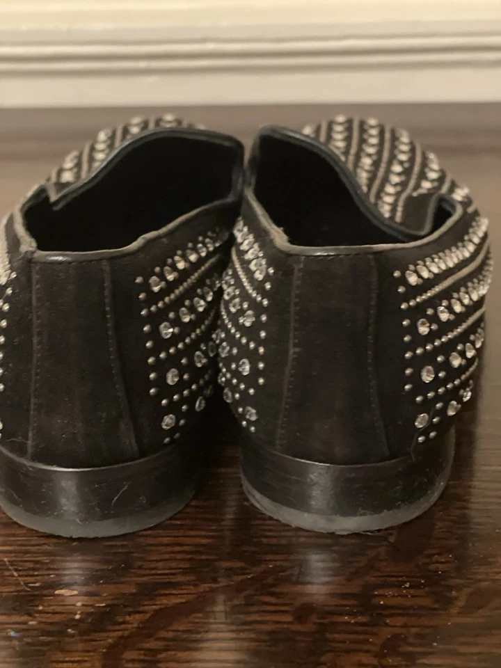 Mocasines Church’s Pembrey Tachonados Negros Suecos Mujer EE. UU. Talla 8 Foto 2 de 3