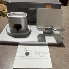 3In1 Charging Station Dock For Apple Watch, Air Pods, & iPhone-SILVER