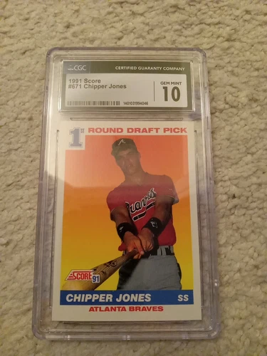 1991 score Chipper Jones sgc 10 GEM MINT!!!  HOF!!!