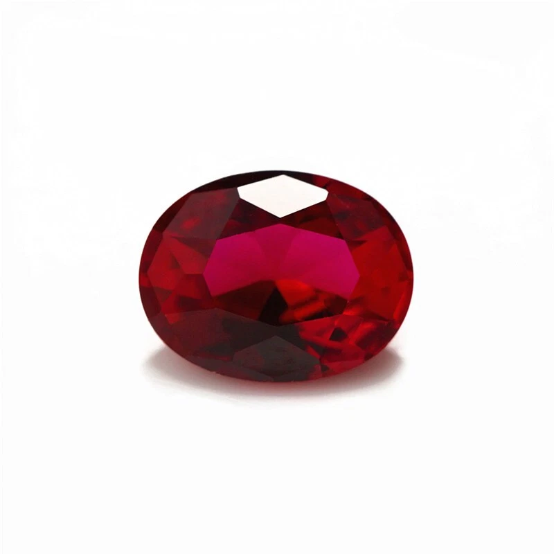 AAA Synthetic Red Ruby 6x8mm To 8x10m Oval Cut Faceted Loose Gemstone Calibrated - Image 2 of 4