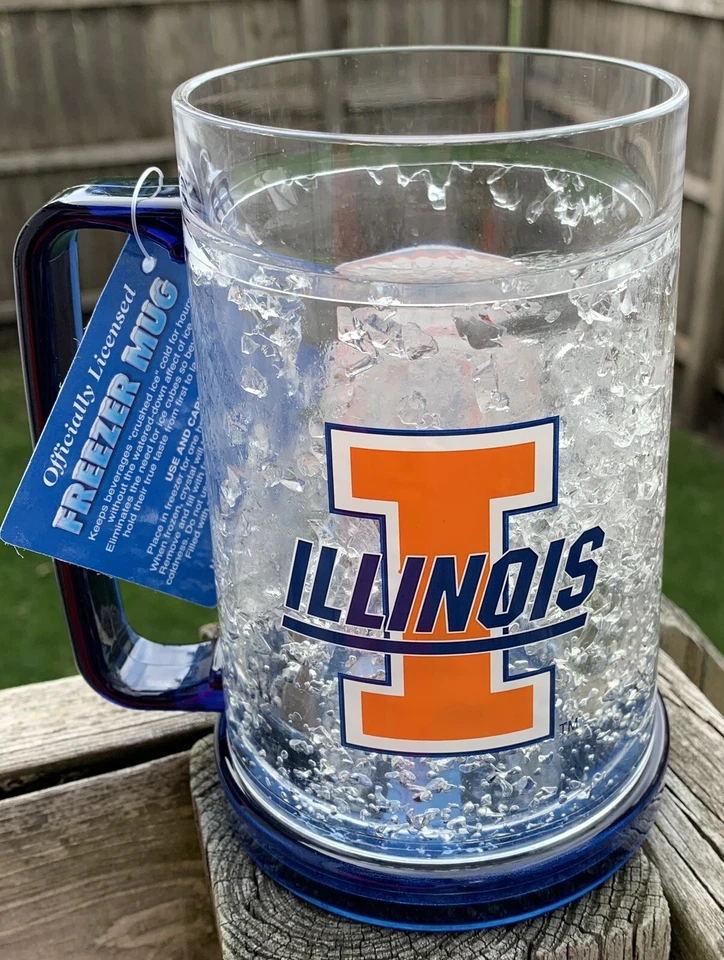Taza congeladora Illiniwek Illini Chief Illiniwek logotipo retirado con licencia rara de colección nueva de colección Foto 2 de 4