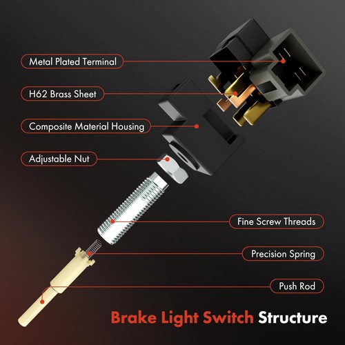 Brake Light Switch for Honda Accord 1998-2002 Civic 1992-1995 Acura TL MDX Isuzu - Picture 2 of 10