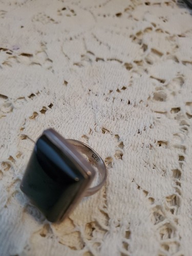 VTG Black Onyx 925 Sterling Silver Ring Size 8.75 # 334 - Picture 2 of 9