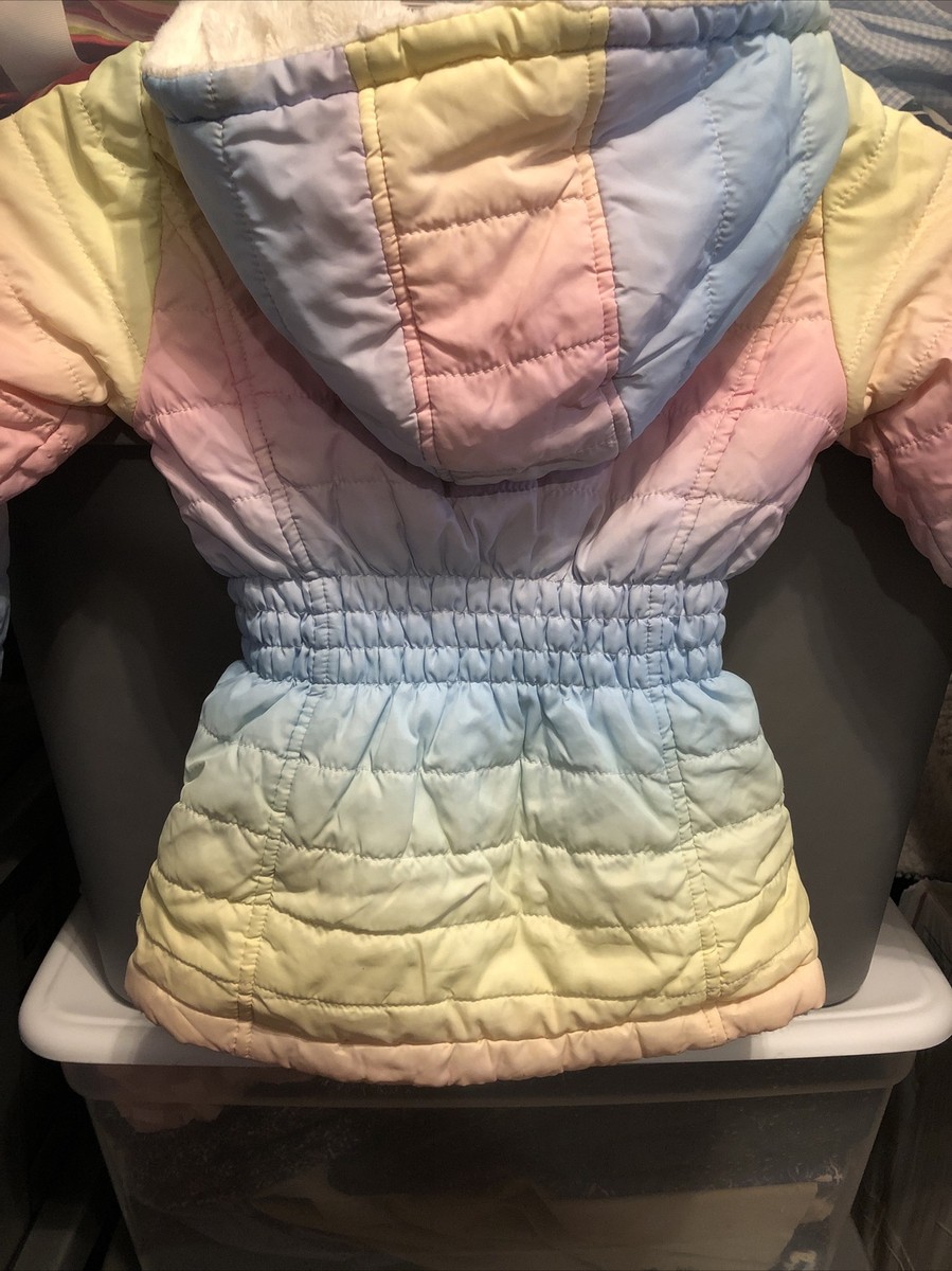 limited too girls faux fur lined pastel color coat size 4 | eBay