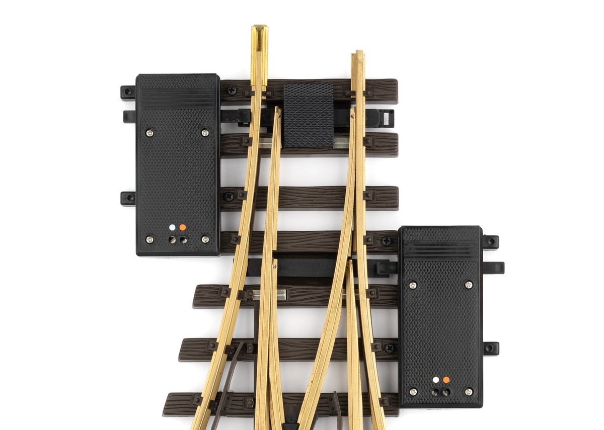 LGB 12360 Electric Three-Way Turnout Switch R1 Track Brass