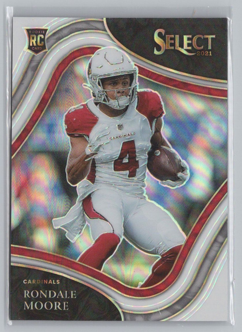 2021 Panini Select #58 Rondale Moore White Prizm FIELD LEVEL #/35