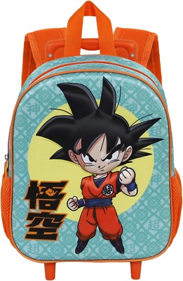 Dragon Ball Brave - kleiner 3D Rucksack mit Rollen, 13 x 26 x 34 cm, Fassungsvermögen 12,5