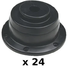 24 Pack 3 Inch Motorwell Rigging and Cable Boot for Boats - Rigging Hole Cover