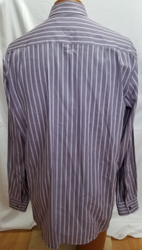 Camisa de hombre Ermengildo Zegna vestido púrpura a rayas talla L - Imagen 2 de 5