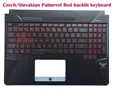 Czech/Slovakian Palmrest 4PIN Red backlit keyboard for ASUS FX505D FX505G