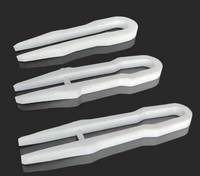 Tweezers Straight head with tooth High temperature resistance antistatic PTFE