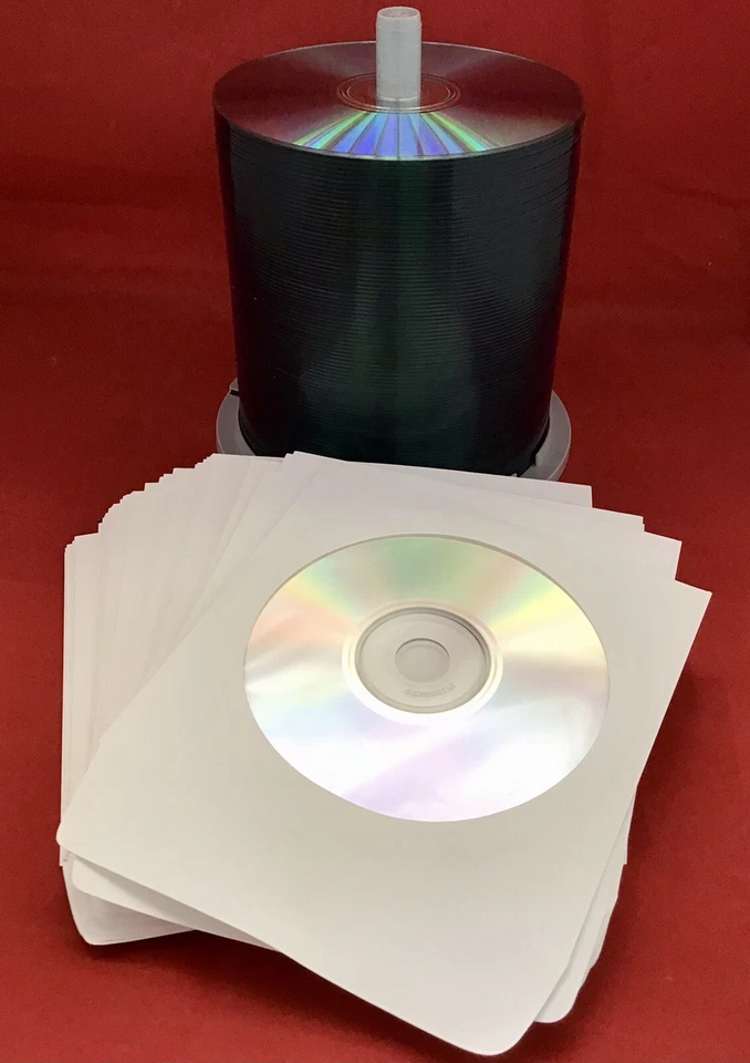 Blank CD CDR 700MB 80 Minutes Recordable Disc Media w Cover CD Sleeve X 10 - Image 2 of 4