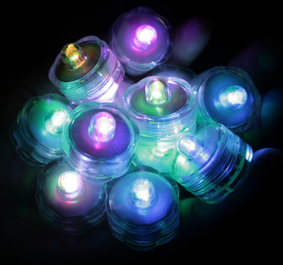 Multi-Color Changing LED superbright tealights, 12 - Candles Battery operated