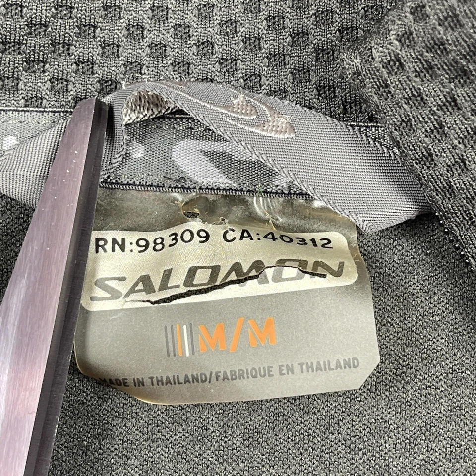 Pullover Salomon para mujer mediano negro gris cremallera asimétrica ropa deportiva senderismo Foto 4 de 4