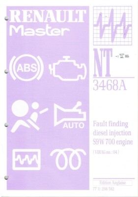 RENAULT MASTER Mk2 2.8 DIESEL 2001 SAGEM DIESEL INJECTION FAULT DIAGNOSIS MANUAL