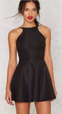 Nasty Gal In The Slick of It Fit & Flare Mini Dress (S)