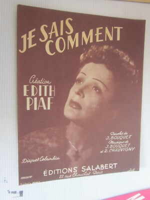 PARTITUR ..EDITH PIAF ..      ICH WEISS WIE