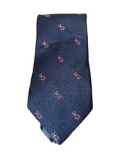Brooks Brothers Italian Silk Navy Nautical Knot Pattern Tie