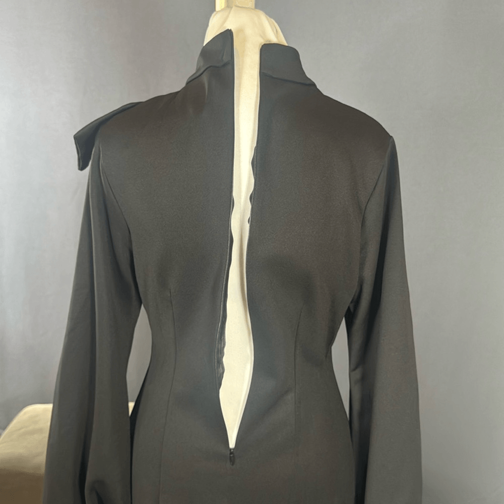 chinese dress ladies 3/4 Sleeve Bow Neck Sheath Dress  Terijon.com