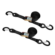 2 Pack 1" x 6' Cam Buckle Tie Down Strap w/ S Hook For Boat Motorcycle Bike
