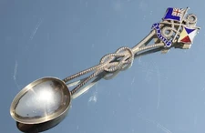 P&O LINE SS PLASSY RARE SOLID SILVER SPOON 1907 AS SOLD ONBOARD
