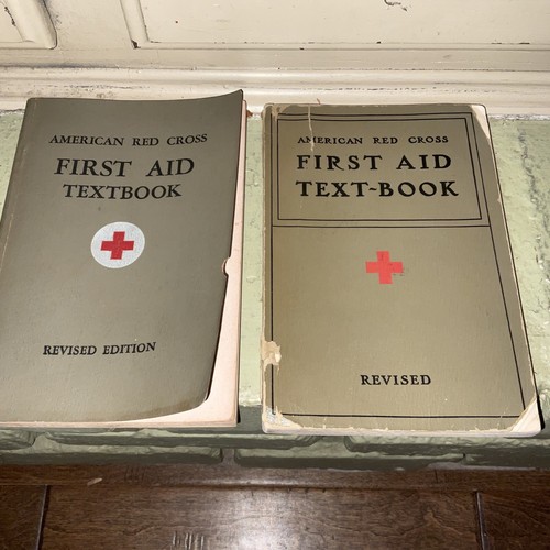American Red Cross First Aid Textbook Revised 1940 & 45 Free Shipping