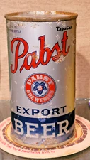 1936 PABST BLUE RIBBON FLAT TOP BEER CAN PREMIER-PABST 2 CITY IRTP OI 4 1/2% LID