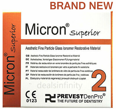 10 x PERMANENT GLASS IONOMER CEMENT RESTORATIVE DENTAL FILLING MICRON SUPERIOR