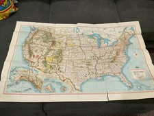 UNITED STATES Recreational Map Rand McNally This Week Mag Pre-Interstate Freeway