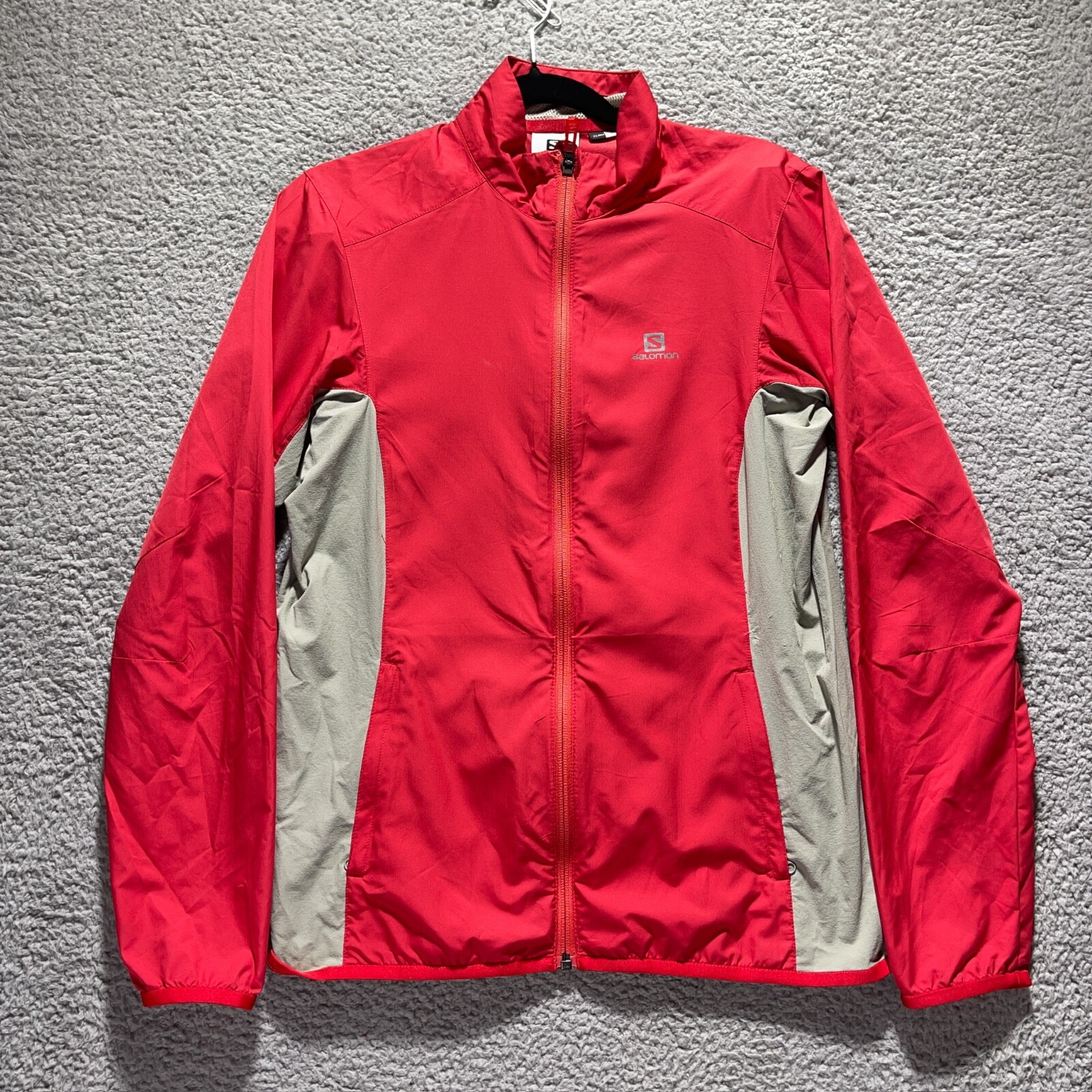 Giacca da allenamento Salomon Clima Wind donna taglia small rossa leggera corsa