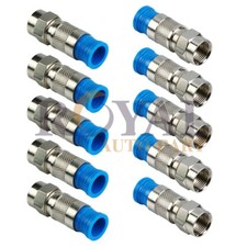 10 Pack F-Type Male Compression Connector RG6 Cable