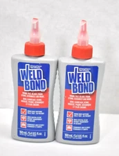 Lot of 2 WeldBond High Strength Polyvinyl Adhesive Universal 160mL For Wood Tile